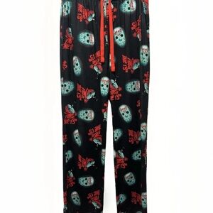Friday the 13th Pajama Pants Soft Horror Jason Vorhees Slasher Unisex Sz Small